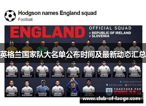 英格兰国家队大名单公布时间及最新动态汇总
