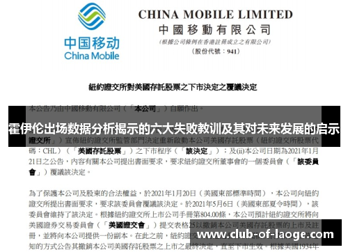 霍伊伦出场数据分析揭示的六大失败教训及其对未来发展的启示 霍伊伦出场数据分析揭示的六大失败教训及其对未来发展的启示